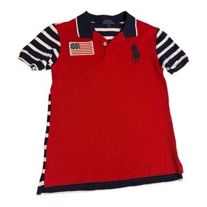 Polo by Ralph Lauren Red and Navy Kids Polo Shirt